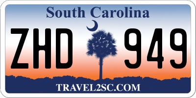 SC license plate ZHD949