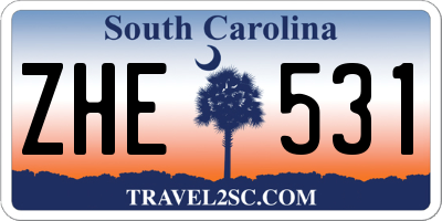SC license plate ZHE531