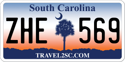 SC license plate ZHE569