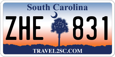 SC license plate ZHE831
