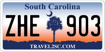 SC license plate ZHE903