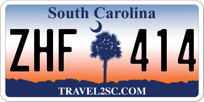 SC license plate ZHF414