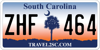 SC license plate ZHF464