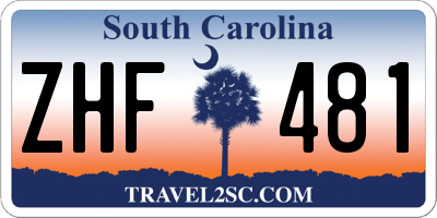 SC license plate ZHF481
