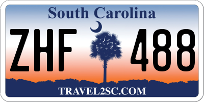 SC license plate ZHF488