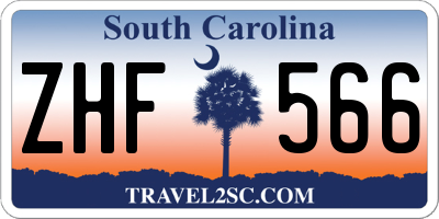 SC license plate ZHF566