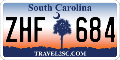 SC license plate ZHF684