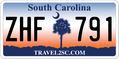 SC license plate ZHF791