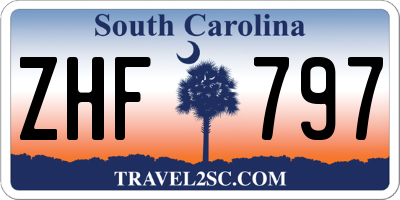 SC license plate ZHF797