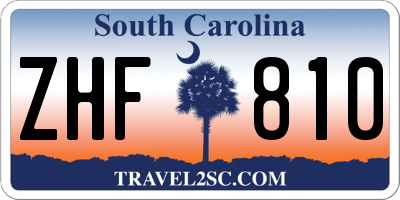 SC license plate ZHF810