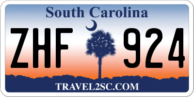 SC license plate ZHF924