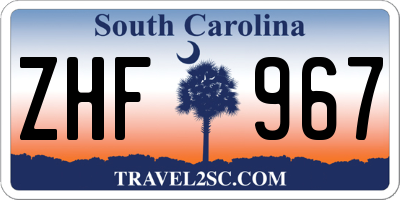 SC license plate ZHF967
