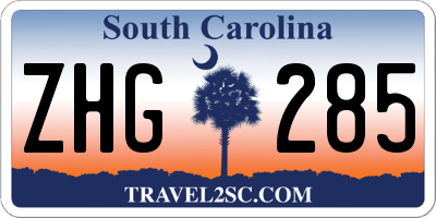 SC license plate ZHG285