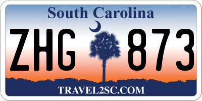 SC license plate ZHG873