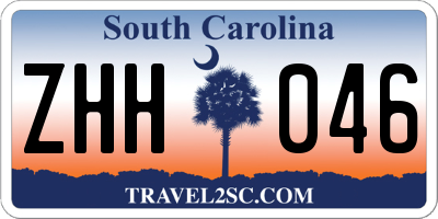 SC license plate ZHH046