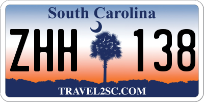 SC license plate ZHH138
