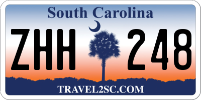 SC license plate ZHH248