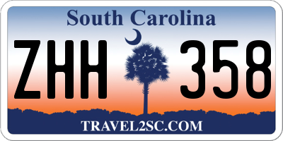 SC license plate ZHH358