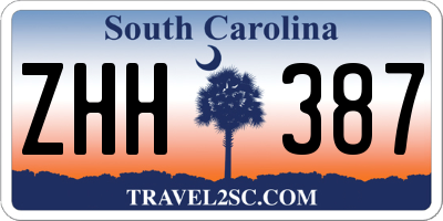 SC license plate ZHH387