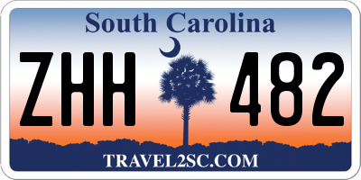 SC license plate ZHH482