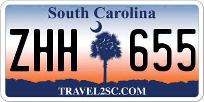SC license plate ZHH655
