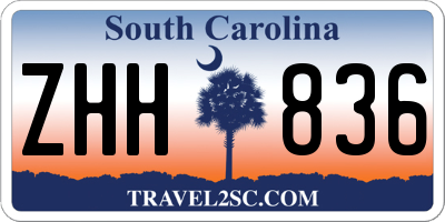 SC license plate ZHH836