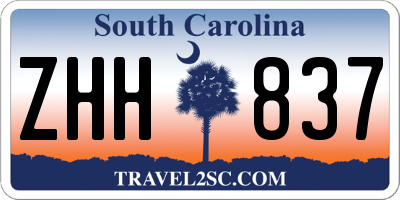 SC license plate ZHH837
