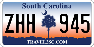 SC license plate ZHH945