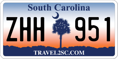 SC license plate ZHH951