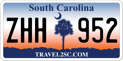 SC license plate ZHH952