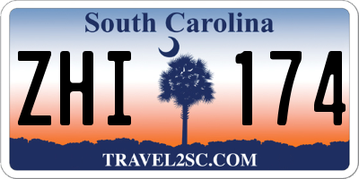SC license plate ZHI174