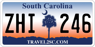 SC license plate ZHI246