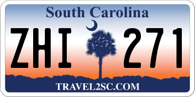SC license plate ZHI271