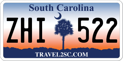 SC license plate ZHI522