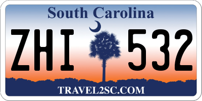 SC license plate ZHI532