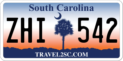 SC license plate ZHI542