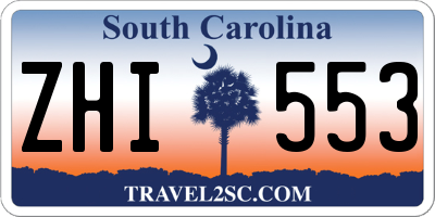 SC license plate ZHI553