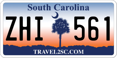 SC license plate ZHI561