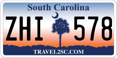 SC license plate ZHI578