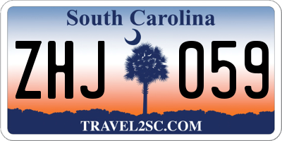 SC license plate ZHJ059