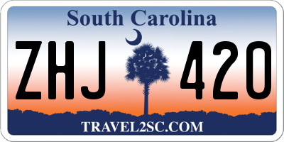 SC license plate ZHJ420