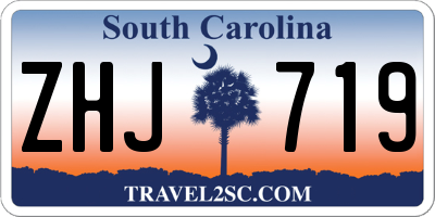 SC license plate ZHJ719