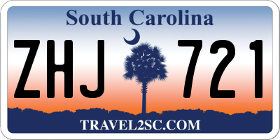 SC license plate ZHJ721