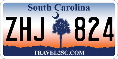 SC license plate ZHJ824