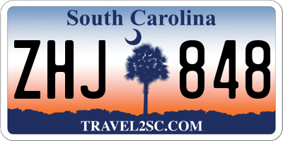 SC license plate ZHJ848