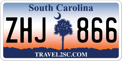 SC license plate ZHJ866