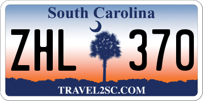 SC license plate ZHL370