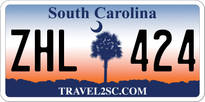 SC license plate ZHL424