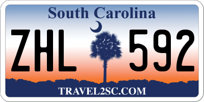 SC license plate ZHL592