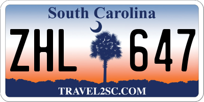 SC license plate ZHL647